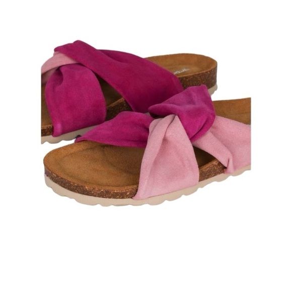 Intentionally Blank Pink Suede Sandals Size 5.5-6 - Picture 4 of 10
